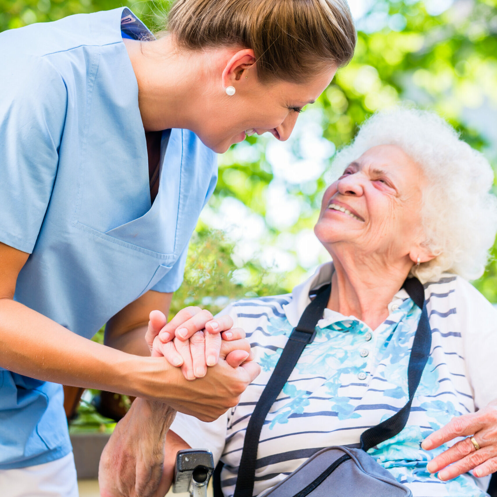 Nurse,Holding,Hand,Of,Senior,Woman,In,Pension,Home Nurse,Holding,Hand,Of,Senior,Woman,In,Pension,Home